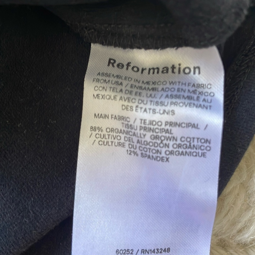 Reformation Black and White Contrast Square-Neck Camisole - Picture 6 of 7